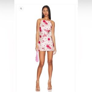 LPA X Revolve Ana Mini Heart Satin Slip Dress size S